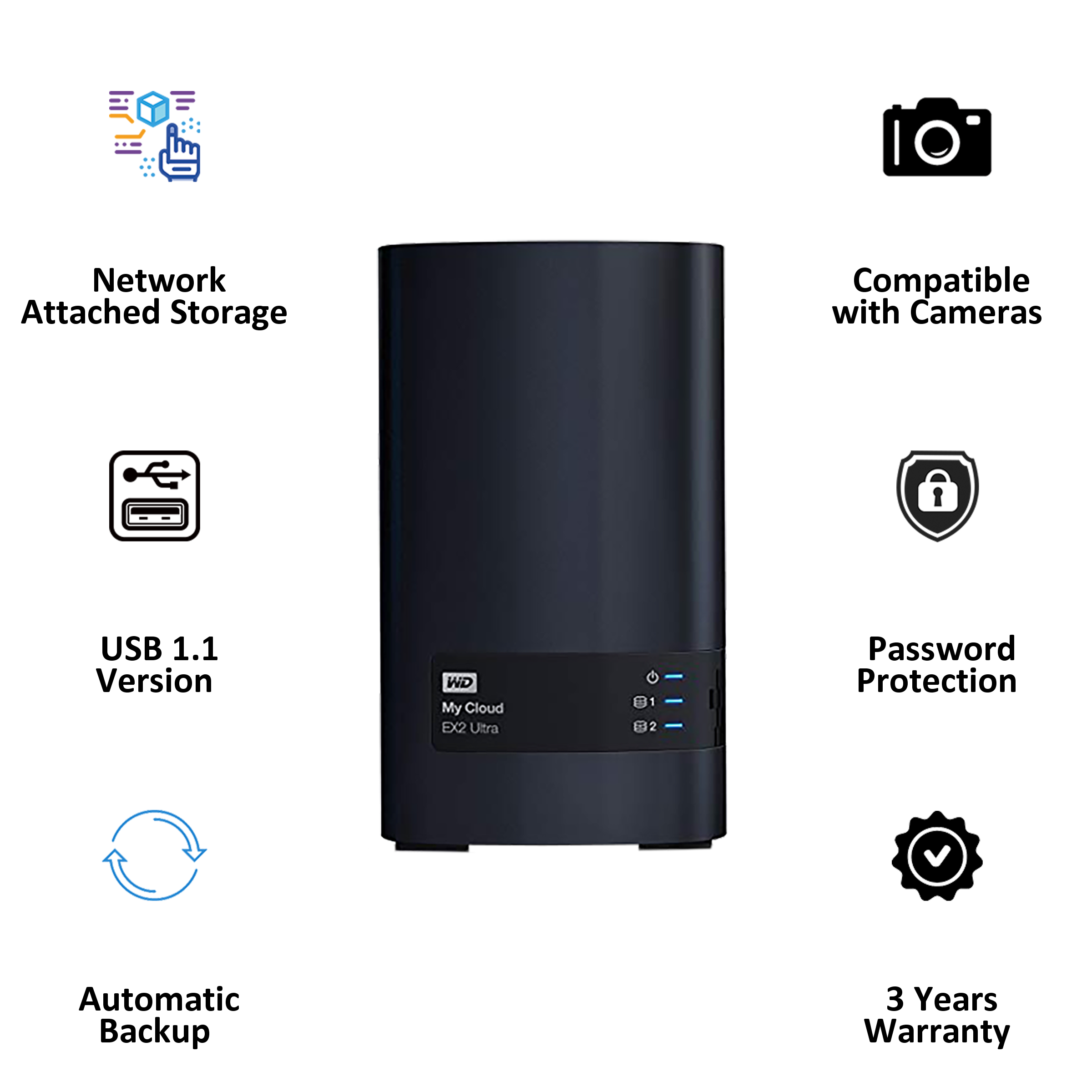 Buy Western Digital My Cloud EX2 Ultra Diskless USB 1.1 Network ...